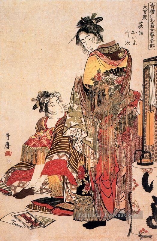 la veuve Kitagawa Utamaro ukiyo e Bijin GA Peintures à l'huile